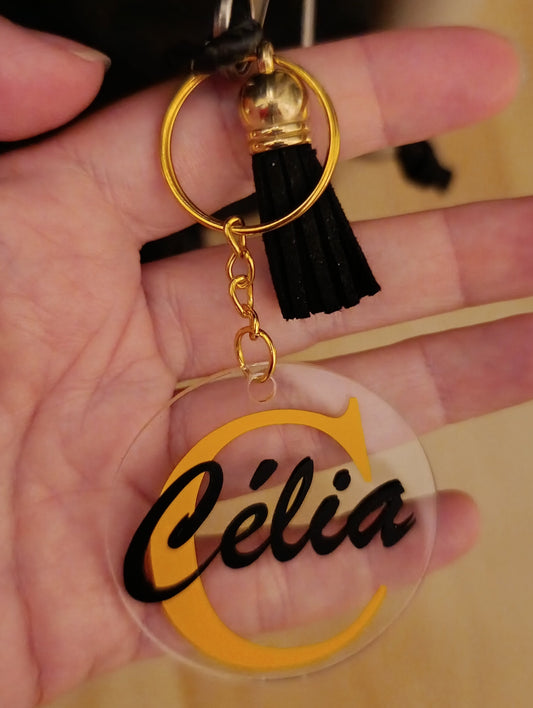 Porte-clés personnalisable fille