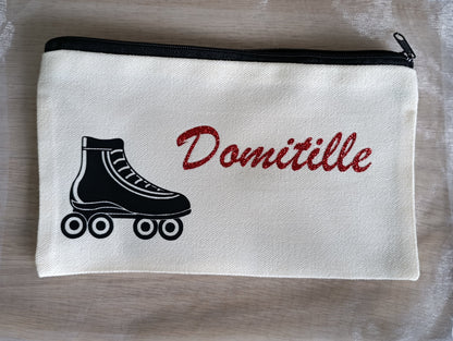 Trousse prénom personnalisable pailleté