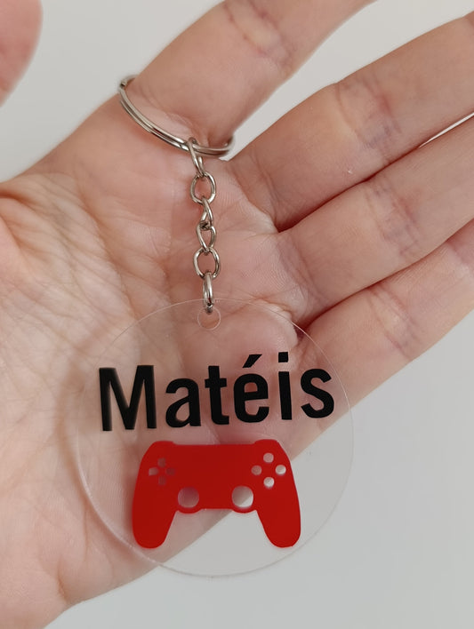 Porte-clés personnalisable manette de jeux