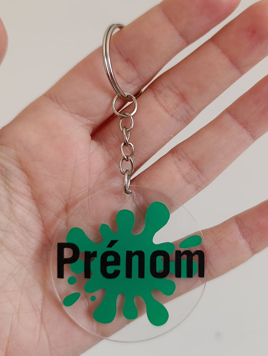 Porte-clés personnalisable éclaboussure