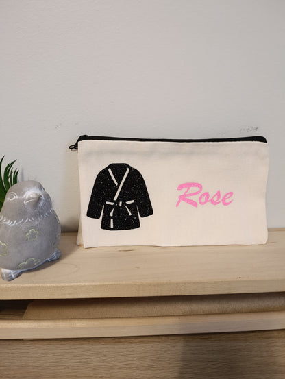 Trousse prénom personnalisable pailleté