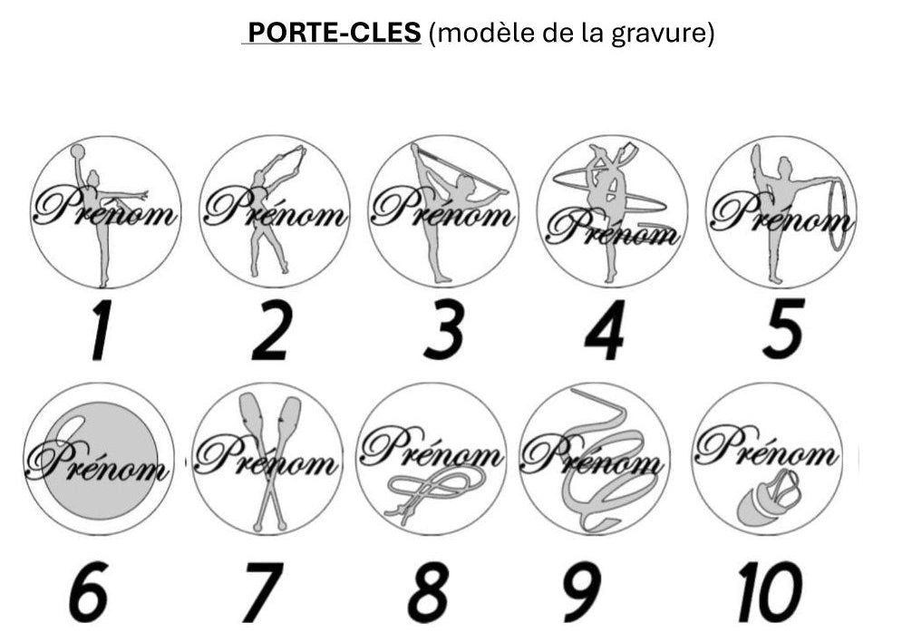 Porte-clés GR gravé personnalisable