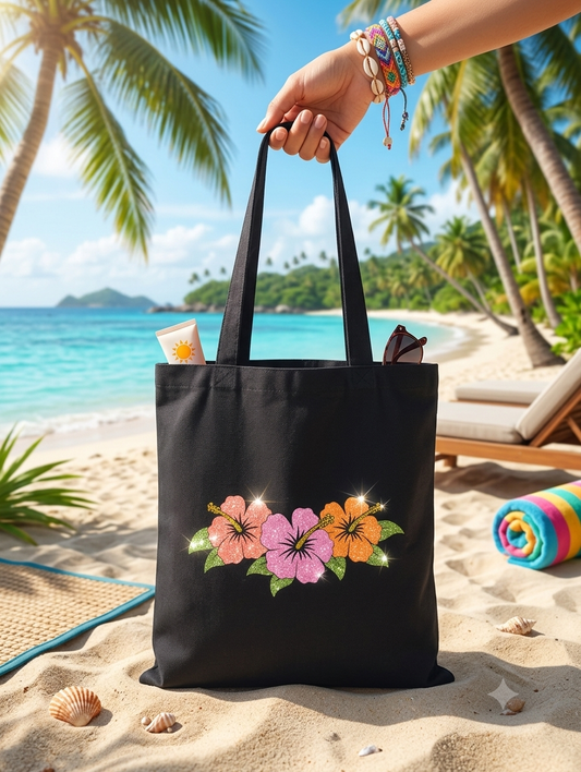 Tote-bag été pailletté